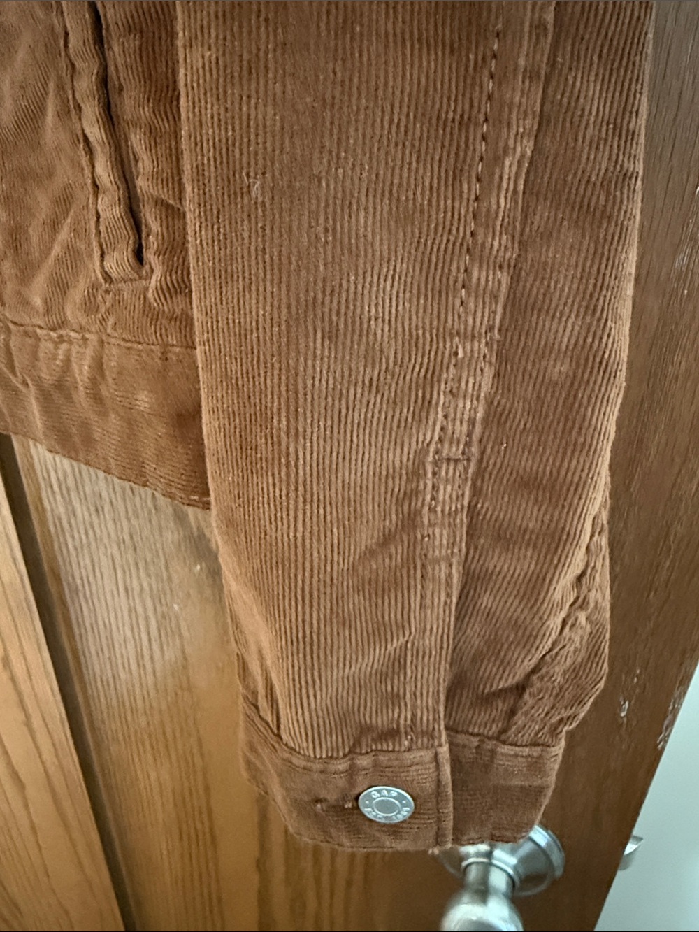 GAP Women's Rust Brown Corduroy Trucker Jacket - Picture 2 of 5